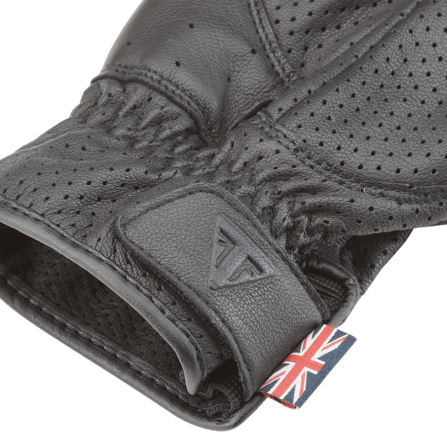 Cali Perforated Leather Black Gloves | Motorcycle Clothing